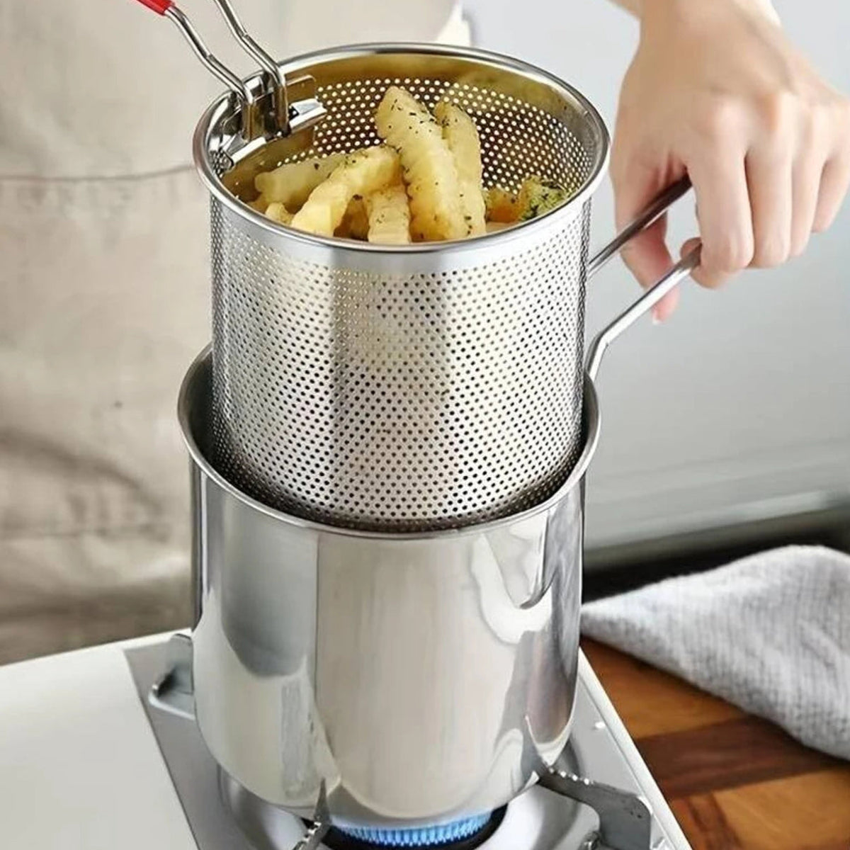 Stainless Steel Deep Fryer Pot